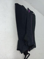 New Tough 1 Equi-Grip Purple Navy Synthetic Half Chaps #63-76 H-512
