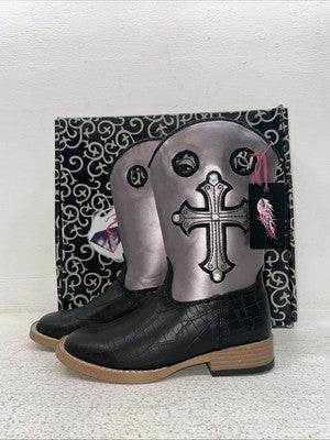 New Children’s Purple Blazin Roxx Cowboy Boots. 4451201 12. 23-7