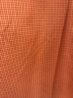 New Men’s White Horse Orange Plaid Long Sleeve Pearl Snap Large Q-41