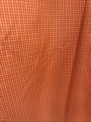 New Men’s White Horse Orange Plaid Long Sleeve Pearl Snap Large Q-41