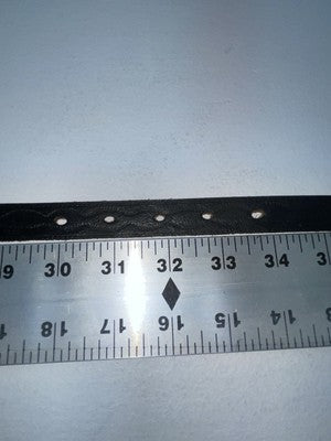 New Black Genuine Leather Beaded 32” Belt Z-36