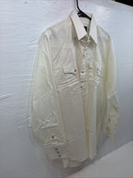 New Men’s Panhandle Slim Off White Long Sleeve Pearl Snap 16 Large Q-80
