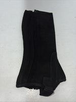 New Tough 1 Equi-grip Black Suede Leather Half Chaps XL #63-66 H-514