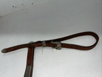 Used Leather Circle Y Breast Collar With Silver Metal Plate. S-47