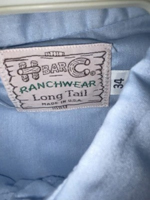 New Women’s Blue H Bar C Long Sleeve Button Up Shirt 3B-73