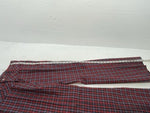 New Vintage Blue And Red Plaid Polyester Pants #5423719 3A-125