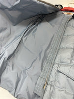 New Comfy Mens Blue Long Puffer Jacket Large #05612 QQ-22