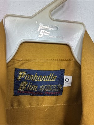New Women’s Panhandle Slim Yellow Long Sleeve Pearl Snap Size 10 LL-110