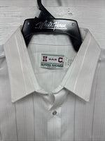 I’m New Men’s H Bar C White Stripe Long Sleeve Pearl Snap 16.5 X 34 Large CC-26