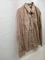 New Men’s Dickson Jenkins Brown Designed Long Sleeve Pearl Snap 16 Large AA-34