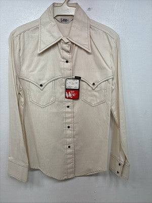 New Women’s Lee Tan Long Sleeve Western Pearl Snap Size 11 YY-91