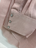 New Men’s H Bar C Pink Long Sleeve Pearl Snap 17 X 34 XL T-92