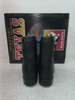 New Kids Black Lace Up Texas Brand Cowboy Boots. 3250 12 D. 23-14