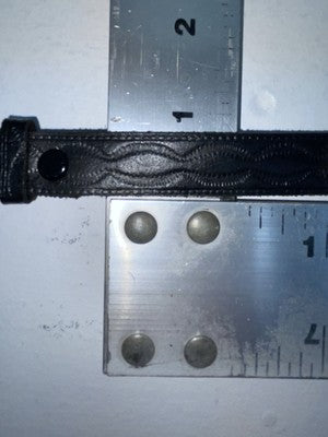 New Black Genuine Leather Beaded 32” Belt Z-36
