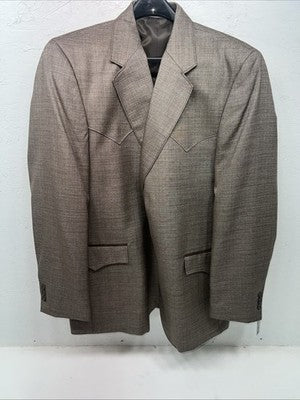 New Men’s Circle S Brown Suit Jacket 48R #25832 T-607