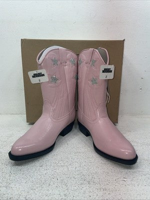 New Kids Pink With Fringe Smoky Mountain Cowboy Boots. 1058 C 2. 23-135