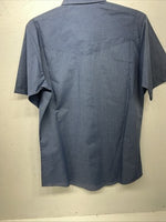 New Men’s Blue Bull ELY Cattleman Short Sleeve Pearl Snap Shirt. M P-36