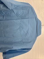 New Men’s ELY Cattleman Western Blue Simple Short Sleeve Pearl Snap 17 XL T-38
