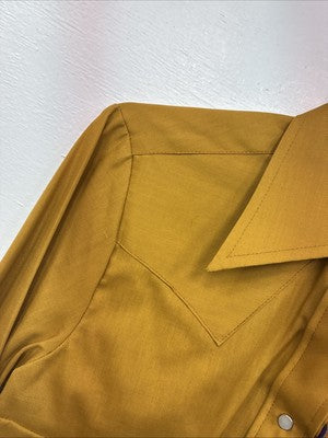 New Women’s Panhandle Slim Yellow Long Sleeve Pearl Snap Size 10 LL-110