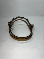 New Congress Leather Headstall W Spilt Reins Metal Plate Browband #6853 U-27