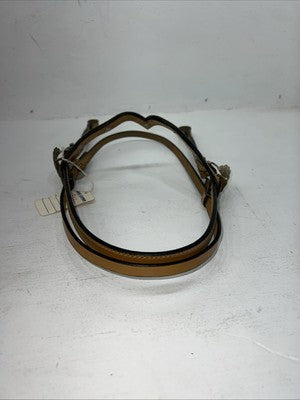 New Congress Leather Headstall W Spilt Reins Metal Plate Browband #6853 U-27