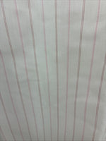 New Men’s H Bar C Pink White Stripe Long Sleeve Pearl Snap 17 X 34 XL R-63