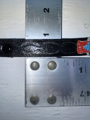 New Black Genuine Leather Beaded 32” Belt JJ-19