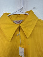 New Women’s H Bar C Yellow Half Zip Long Sleeve Shirt Large TT-130