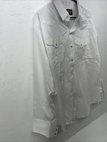 New Men’s White Panhandle Slim Long Sleeve Pearl Snap Shirt. 17.5x35 XL S-9