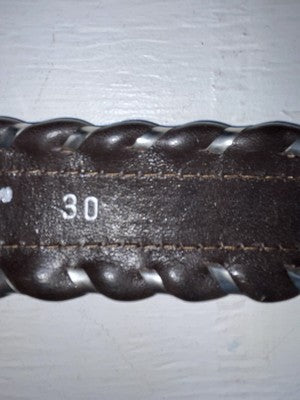 New Brown Genuine Leather Circle Y Weaved 30” Belt #8396 JJ-164