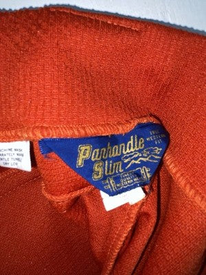 New Vintage Orange Panhandle Slim Polyester Pants #1215 ZZ-64