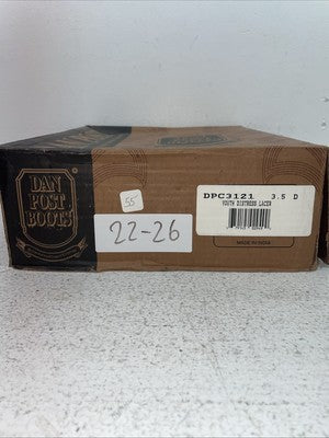 New Youth Brown Lace Up Dan Post Cowboy Boots. C 3121 3.5 3 1/2 D. 22-26
