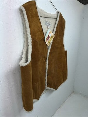 New Men’s Brown Steer Brand XXL Wool Vest WW-24