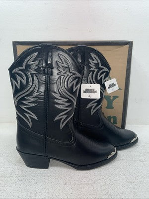 New Youth Black Smoky Mountain Cowboy Boots. 1032 B Y 4.5 4 1/2. 22-53