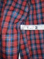 New Vintage Blue And Red Plaid Polyester Pants #5423719 3A-125