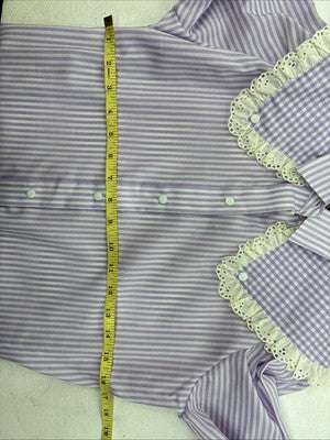 New Women’s Panhandle Slim Purple Design Long Sleeve Pearl Snap Size 32 MM-79