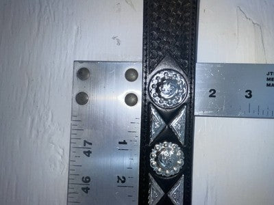 New Black Genuine Leather Nocona Silver Pendent 42” Belt #N2235601 NN-116