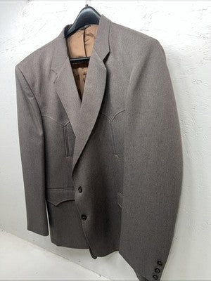 New Men’s Circle S Gray Suit Jacket 50 #6821 II-604