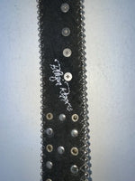 New Black Genuine Leather Blazin Roxx Blue Bling Cross XL Belt #N3520401 Z-78