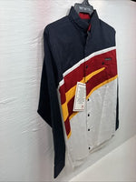 New Men’s “Mo” Betta Multi Color Long Sleeve Button Up 15.5 Medium M-56