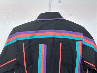 New Kids wrangler Multicolor Black Long Sleeve Button Up Size 10 LL-21