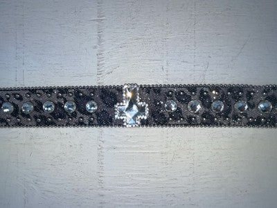 New Black Genuine Leather Blazin Roxx Bling Cross XL Belt #N3516806 NN-121