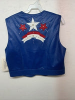 New Women’s 1849 Authentic Ranchwear Red White Blue Western Show Vest M WW-75