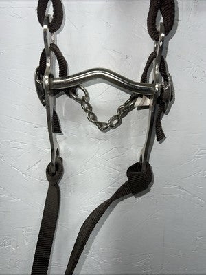 New Brown Pony Action Company Headstall With Bit Split Reins #231001BR W-58