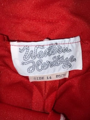 New Vintage Red Western Heritage Polyester Pants #G31 ZZ-71