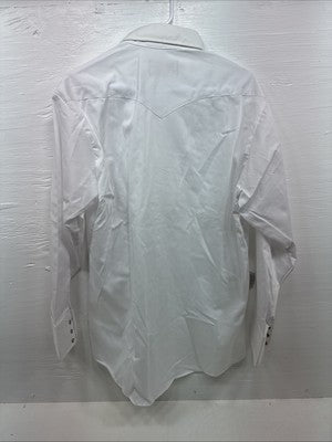 New Men’s Panhandle Slim White Long Sleeve Pearl Snap 16.5 Large X-56