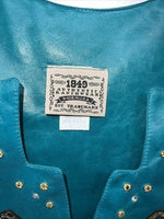 New Women’s Turquoise 1849 Authentic Ranchwear Horse Vest XL #3729 WW-32