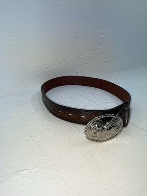 New Brown Genuine Leather Double S Tooled Duck 26” Belt #3013002 NN-61