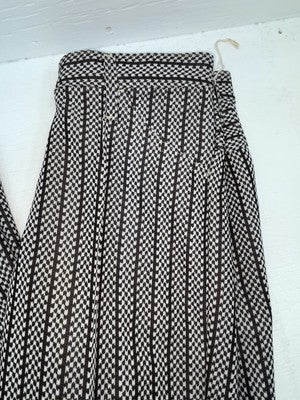 New Vintage Black And White Checkered Panhandle Slim Polyester Pants #8042 SS-53