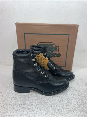 New Youth Black Lace Up Smoky Mountain Cowboy Boots. 3009 C 1. 23-94